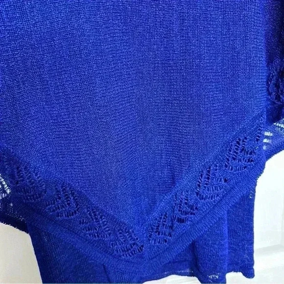 Nygard  Knit Poncho Blue Size Medium - Picture 12 of 16